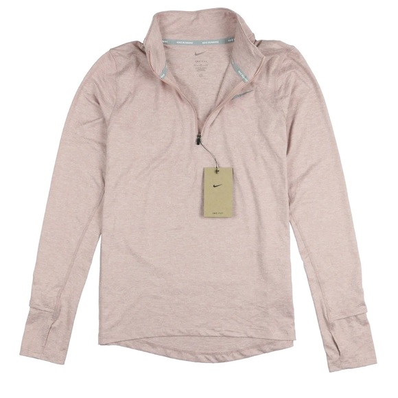 Nike 1/2 Zip Womens Dri Fit Element Running Active Top - pink - Picture 10 of 16